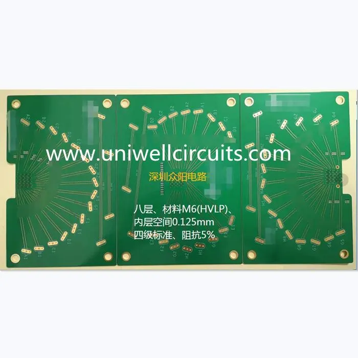 Placa de circuito HVLP de material M6 de 8 capas